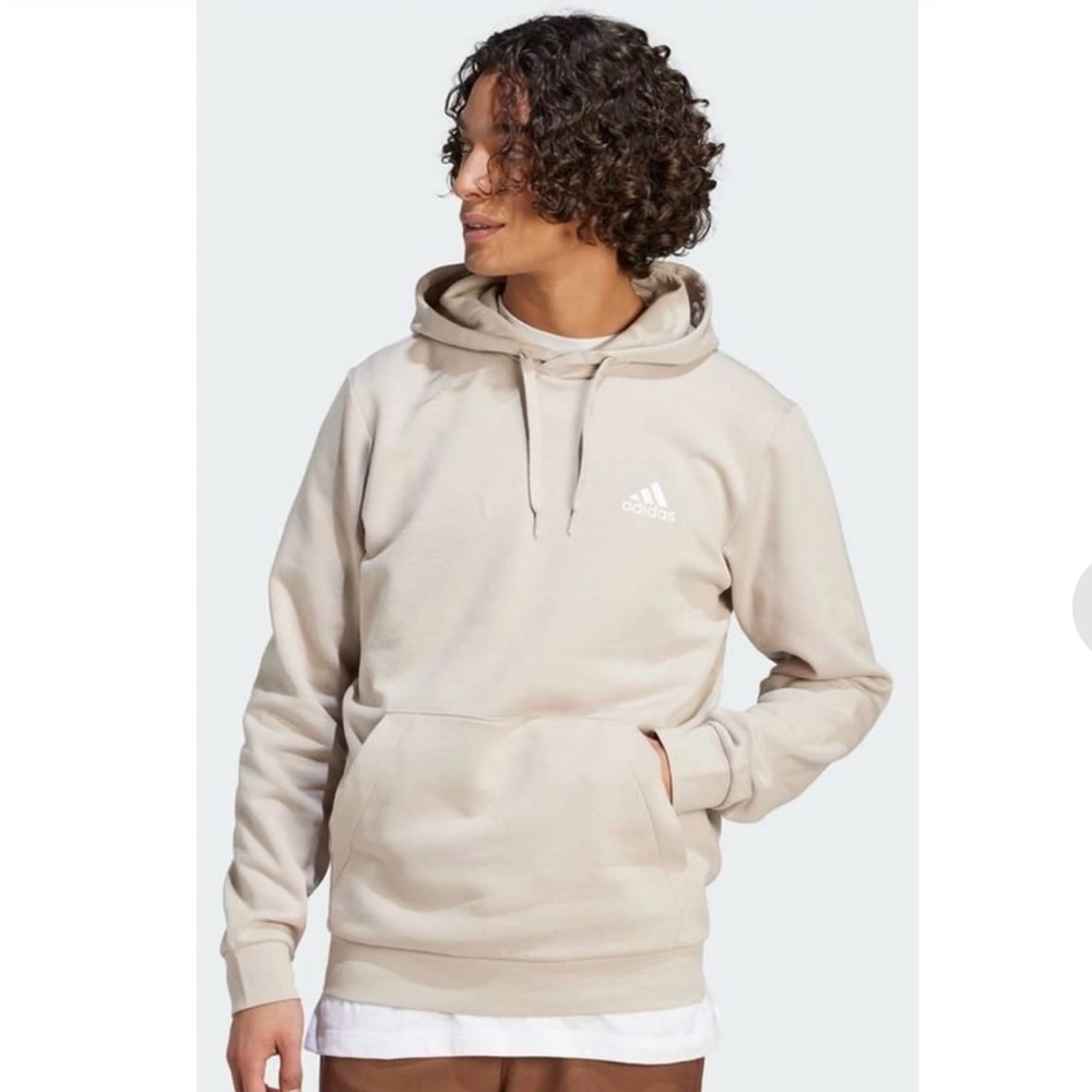 Adidas Men's Beige Hoodie